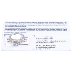 Bague Entourage MAUBOUSSIN "Moi aime toi" en or blanc et diamants - Castafiore