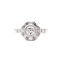 Bague Entourage MELLERIO en platine et diamants - Castafiore