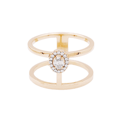 Bague Entourage MESSIKA "Glam'Azone" en or rose et diamants - Castafiore