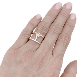 Bague Entourage MESSIKA "Glam'Azone" en or rose et diamants - Castafiore