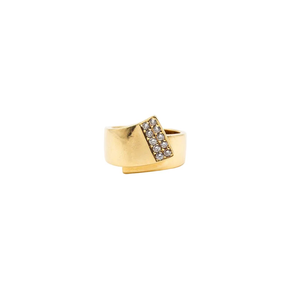Bague et Boucles d'oreilles en or jaune et diamants - Castafiore