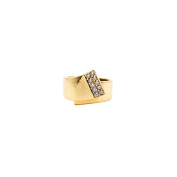 Bague et Boucles d'oreilles en or jaune et diamants - Castafiore