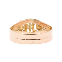 Bague "Fleur" Art Nouveau en or rose - Castafiore