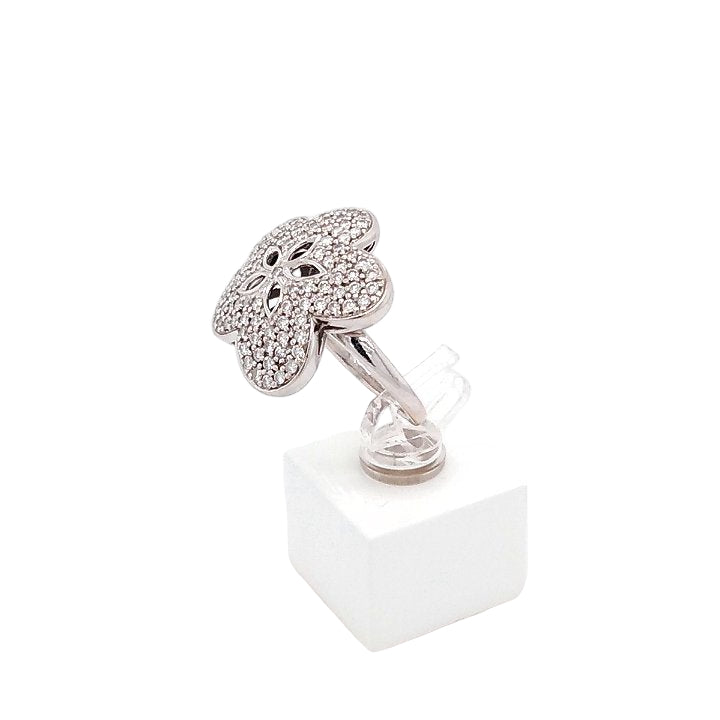 Bague Fleur en or blanc et diamants - Castafiore