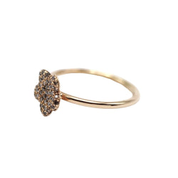 Bague fleur en or rose et diamants - Castafiore