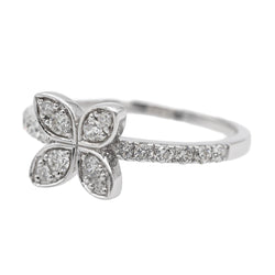 Bague Fleur Or blanc Diamant - Castafiore
