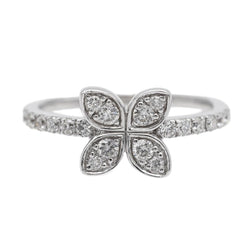 Bague Fleur Or blanc Diamant - Castafiore