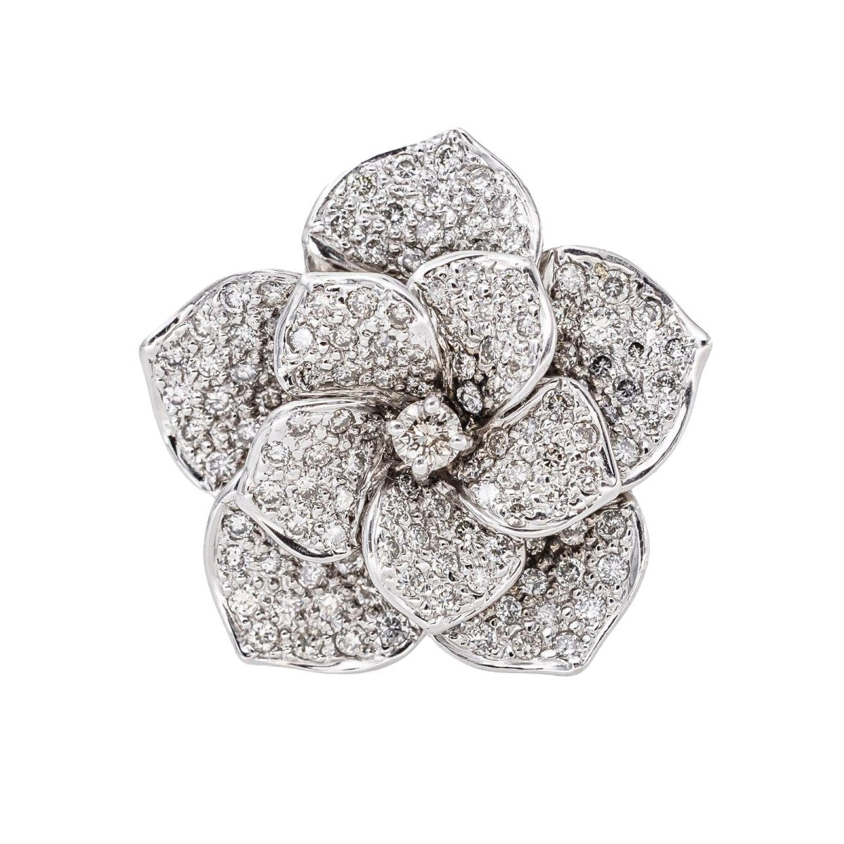Bague Fleur Or blanc Diamant - Castafiore