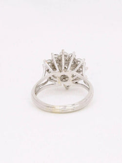 Bague fleur or blanc diamants 2 ct - Castafiore