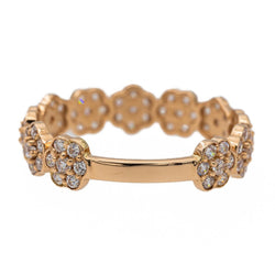 Bague Fleur Or rose Diamant - Castafiore