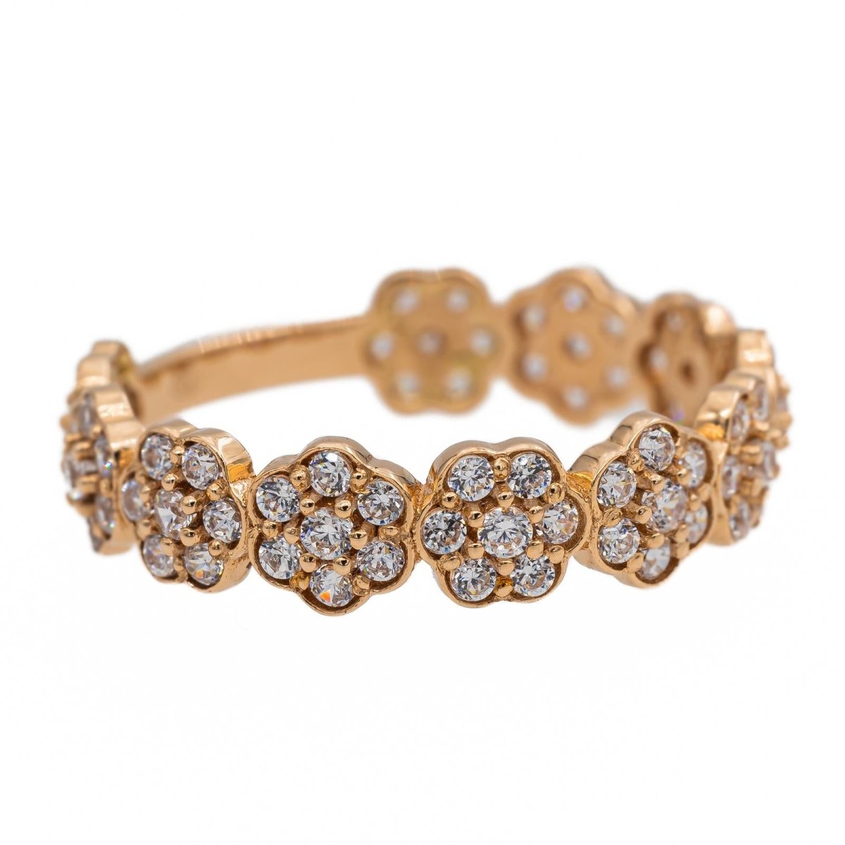 Bague Fleur Or rose Diamant - Castafiore