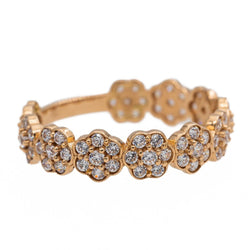 Bague Fleur Or rose Diamant - Castafiore