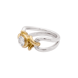 Bague FRED, deux tons d'or et diamant. - Castafiore