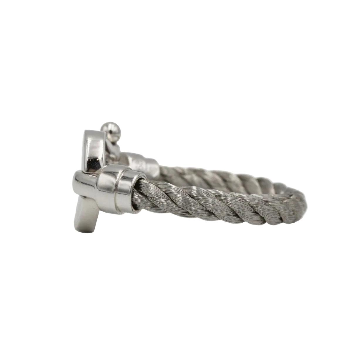 Bague FRED Force 10 en or blanc et acier - Castafiore