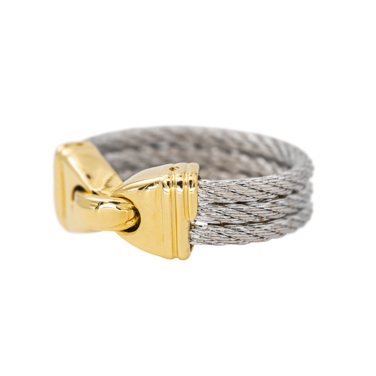 Bague FRED "Force10" en or jaune et acier - Castafiore