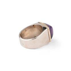 Bague FRED "Pain de sucre" en or jaune, or blanc et améthyste - Castafiore