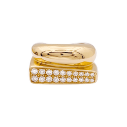 Bague Fred, "Success" or rose, diamants. - Castafiore