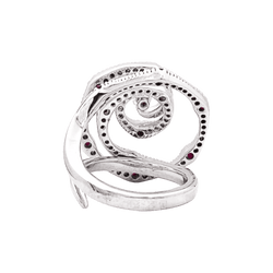 Bague GIOVANNI FERRARIS en or blanc, rubis et diamants - Castafiore