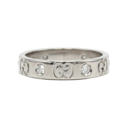 Bague GUCCI "Icon" en or blanc et diamants - Castafiore