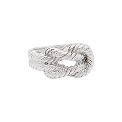 Bague HERMÈS, "Audierne" en argent - Castafiore