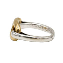 Bague HERMÈS "Chaîne d'ancre" en or jaune et argent - Castafiore