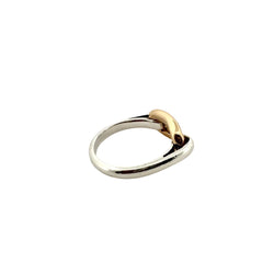 Bague HERMÈS, "Chaîne d'ancre" en or jaune et argent - Castafiore