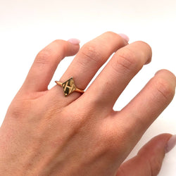 Bague HERMES "Gambade" or rose - Castafiore