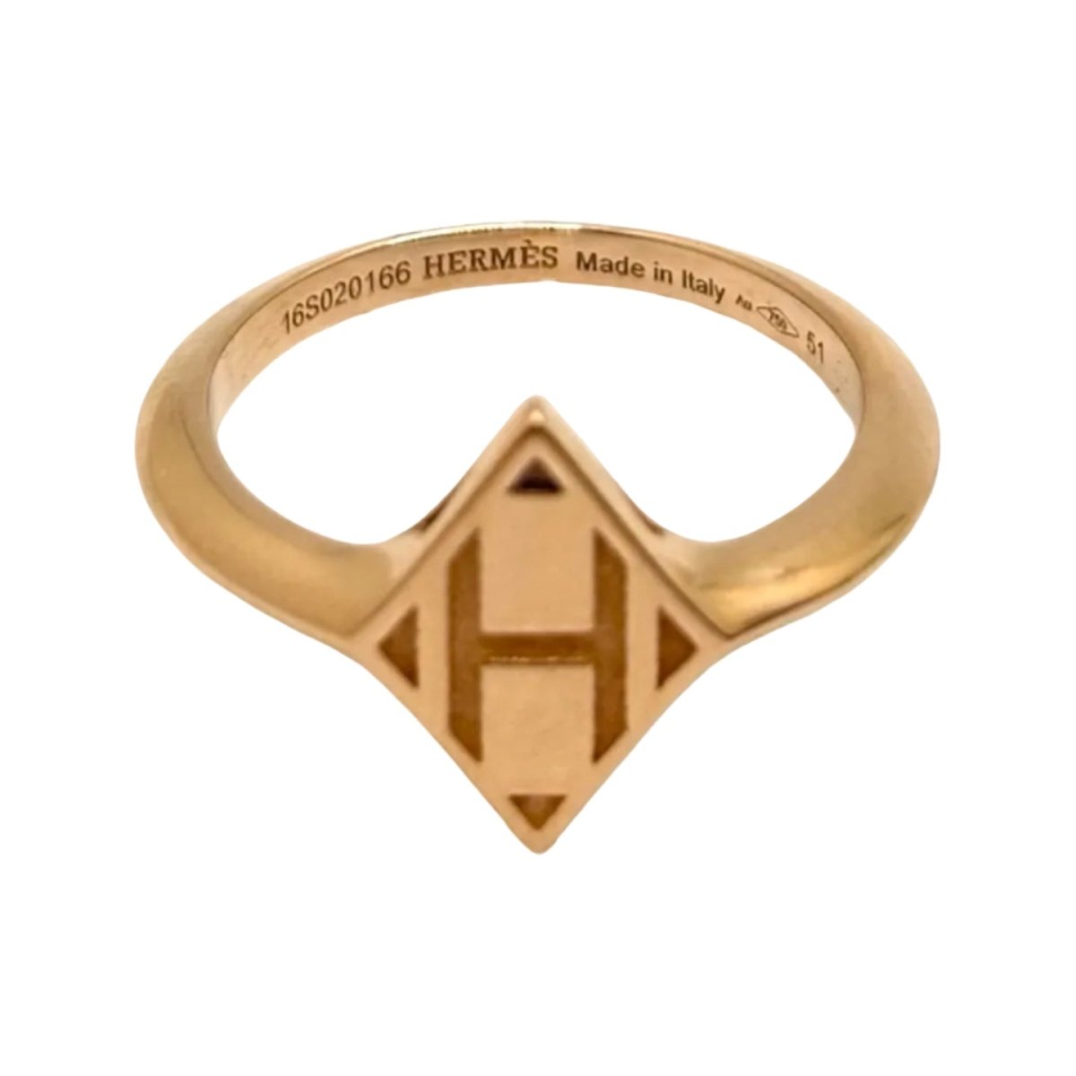 Bague HERMES "Gambade" or rose - Castafiore