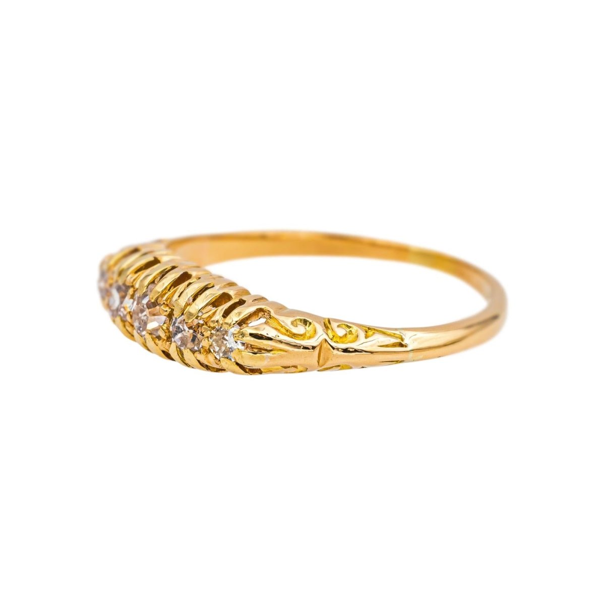Bague Jaretière Or jaune Diamant - Castafiore