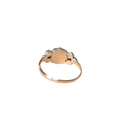 Bague Jarretière en or rose, argent et diamants - Castafiore