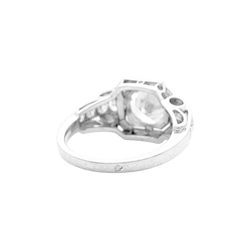 Bague Jarretière en platine et diamants - Castafiore