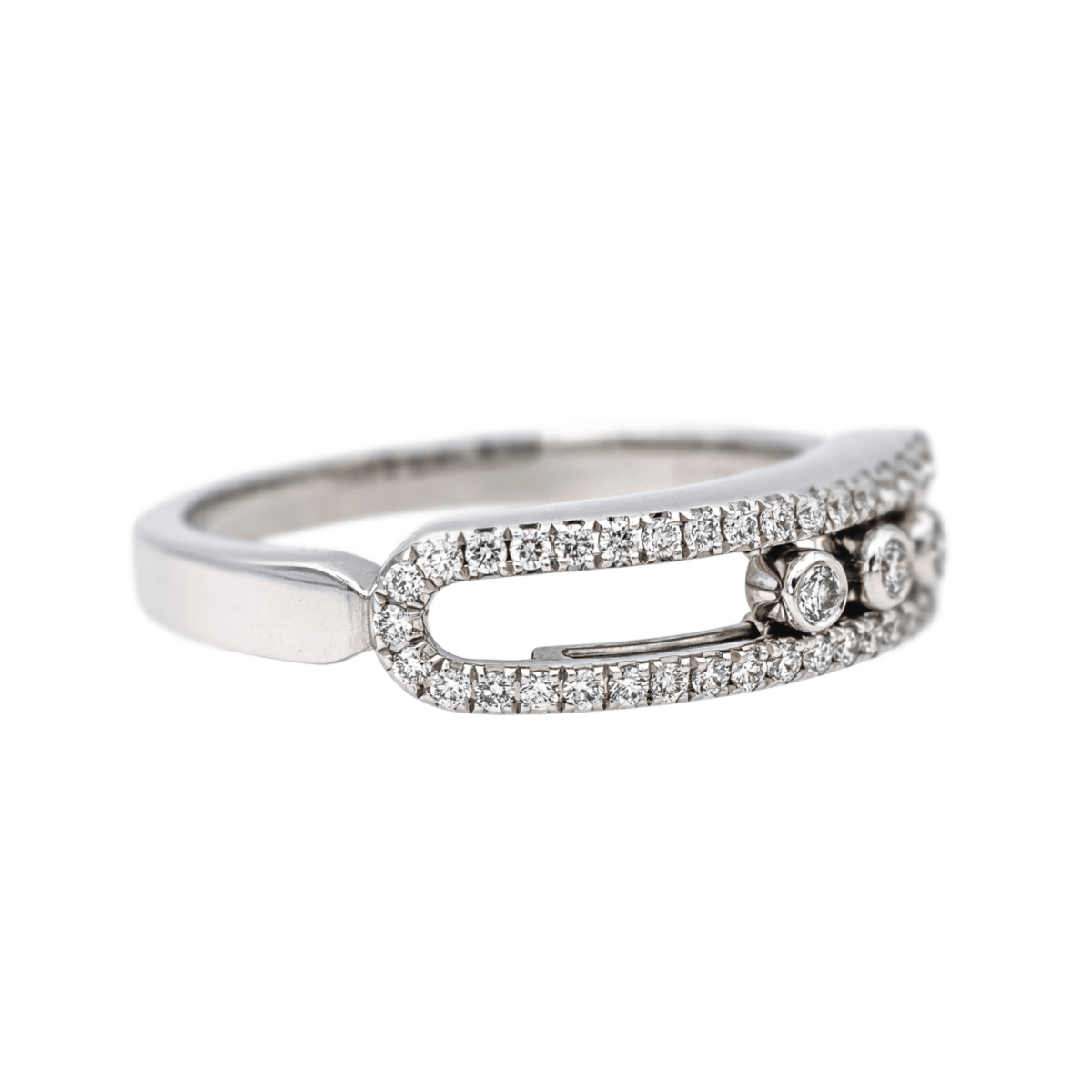 Bague Jarretière MESSIKA "Baby Move" en or blanc et diamants - Castafiore