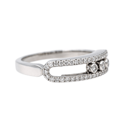 Bague Jarretière MESSIKA "Baby Move" en or blanc et diamants - Castafiore
