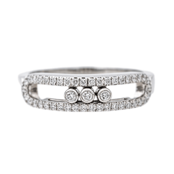 Bague Jarretière MESSIKA "Baby Move" en or blanc et diamants - Castafiore