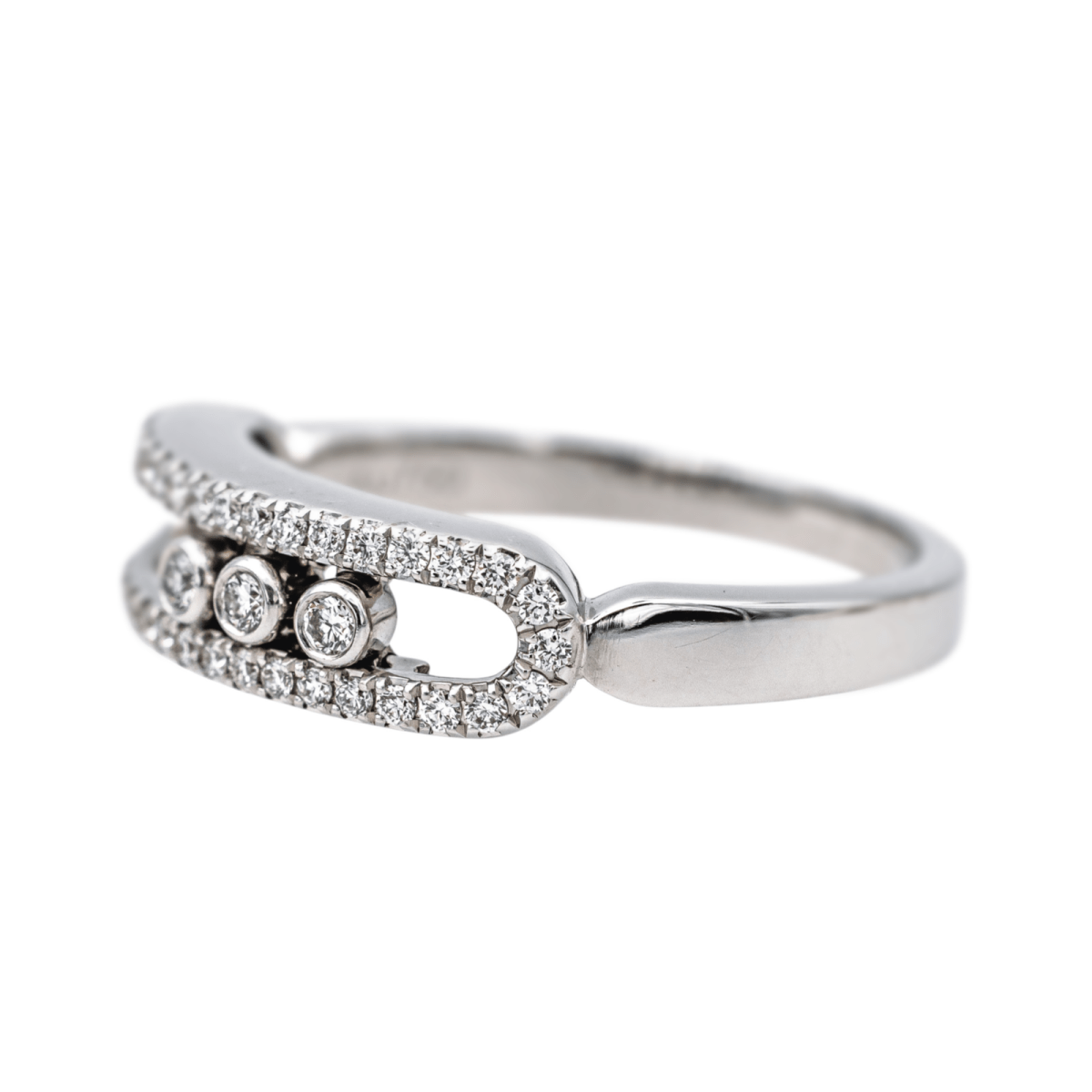 Bague Jarretière MESSIKA "Baby Move" en or blanc et diamants - Castafiore
