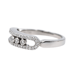 Bague Jarretière MESSIKA "Baby Move" en or blanc et diamants - Castafiore