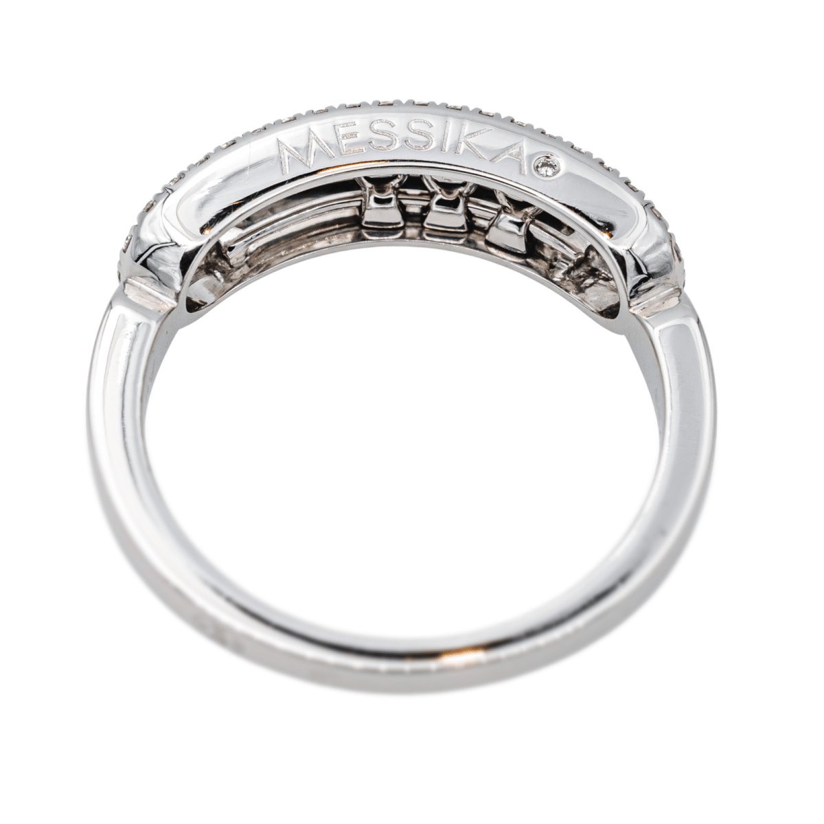 Bague Jarretière MESSIKA "Baby Move" en or blanc et diamants - Castafiore
