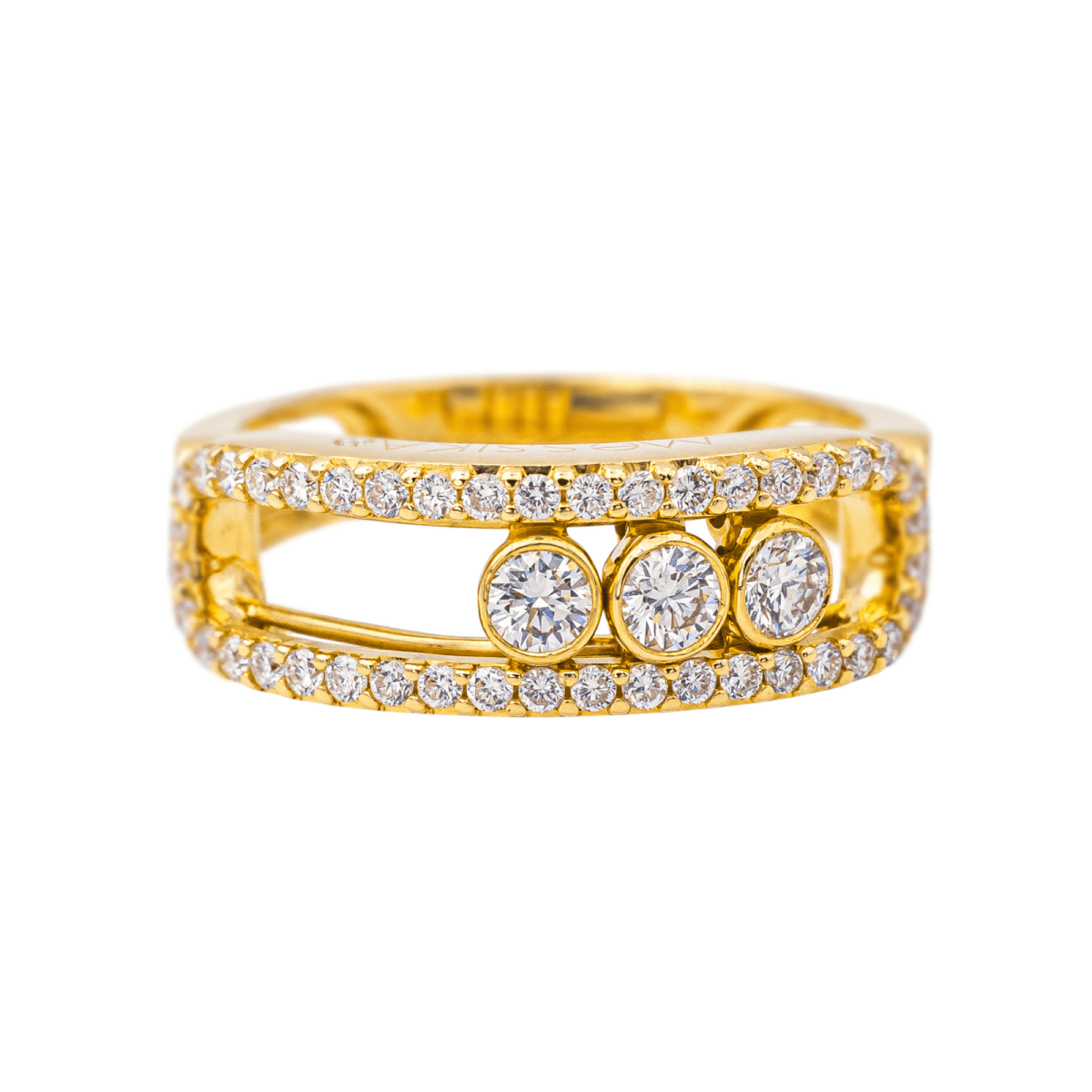 Bague Jarretière MESSIKA "Move" en or jaune et diamants - Castafiore