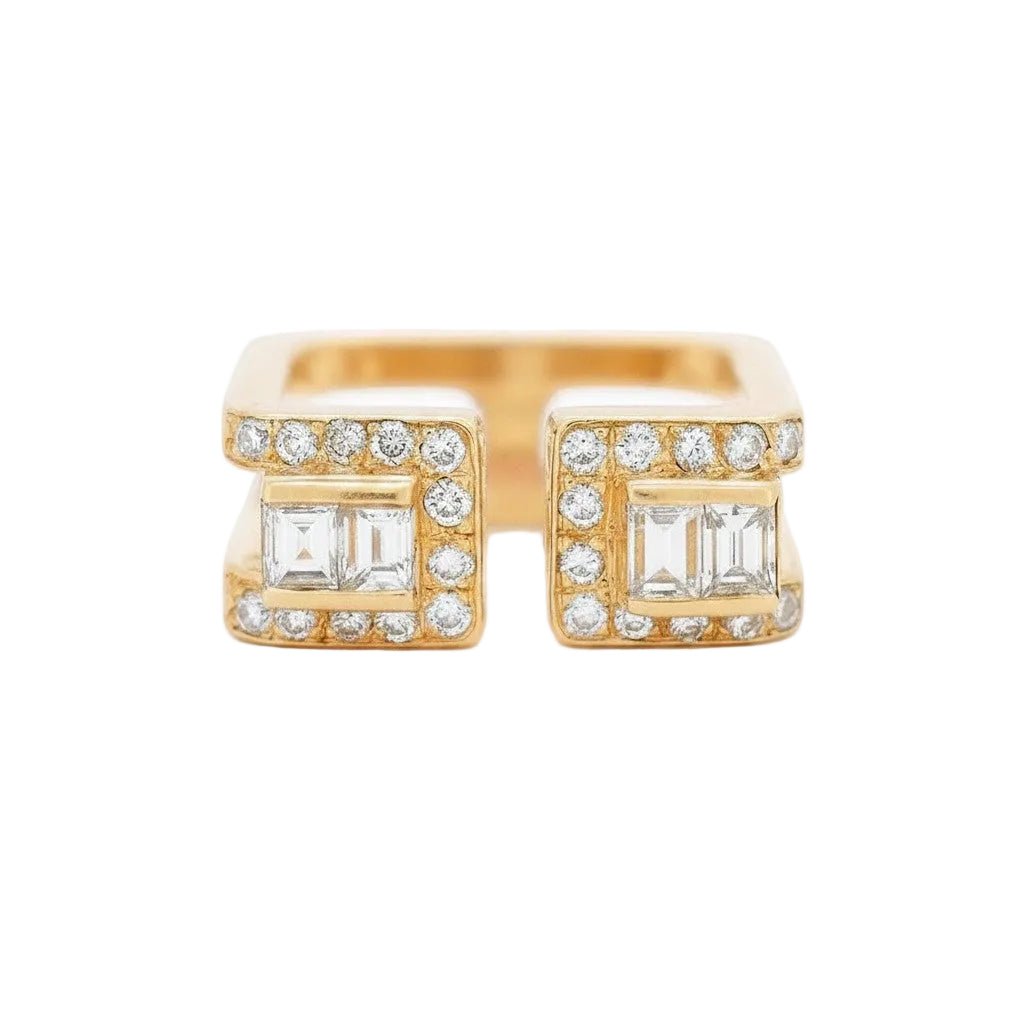 Bague JEAN VENDÔME en or jaune et diamants - Castafiore