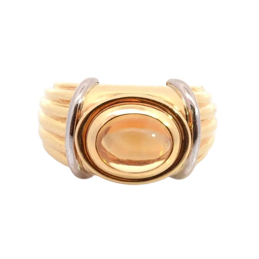 Bague Jonc BOUCHERON "Jaïpur" en or jaune et citrine - Castafiore
