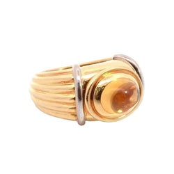Bague Jonc BOUCHERON "Jaïpur" en or jaune et citrine - Castafiore