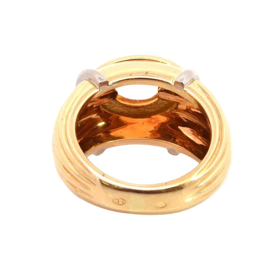 Bague Jonc BOUCHERON "Jaïpur" en or jaune et citrine - Castafiore