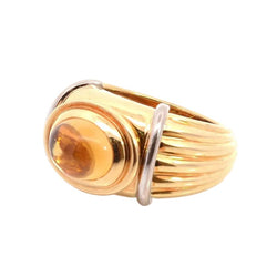 Bague Jonc BOUCHERON "Jaïpur" en or jaune et citrine - Castafiore