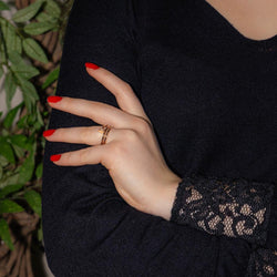 Bague Jonc CARTIER "Juste un clou double tour" en or rose et diamants - Castafiore