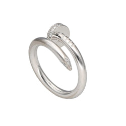 Bague Jonc CARTIER "Juste un clou" en or blanc et diamants - Castafiore