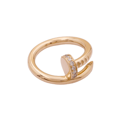Bague Jonc CARTIER "Juste un Clou" en or rose et diamants - Castafiore