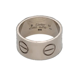 Bague Jonc CARTIER "Love" en or blanc - Castafiore