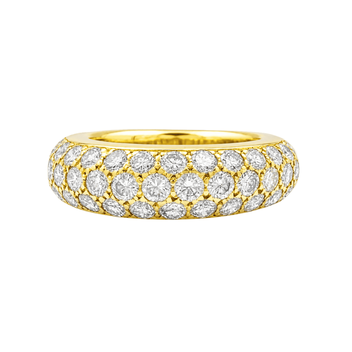 Bague Jonc CARTIER "Mimi" en or jaune et diamants - Castafiore