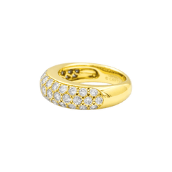 Bague Jonc CARTIER "Mimi" en or jaune et diamants - Castafiore