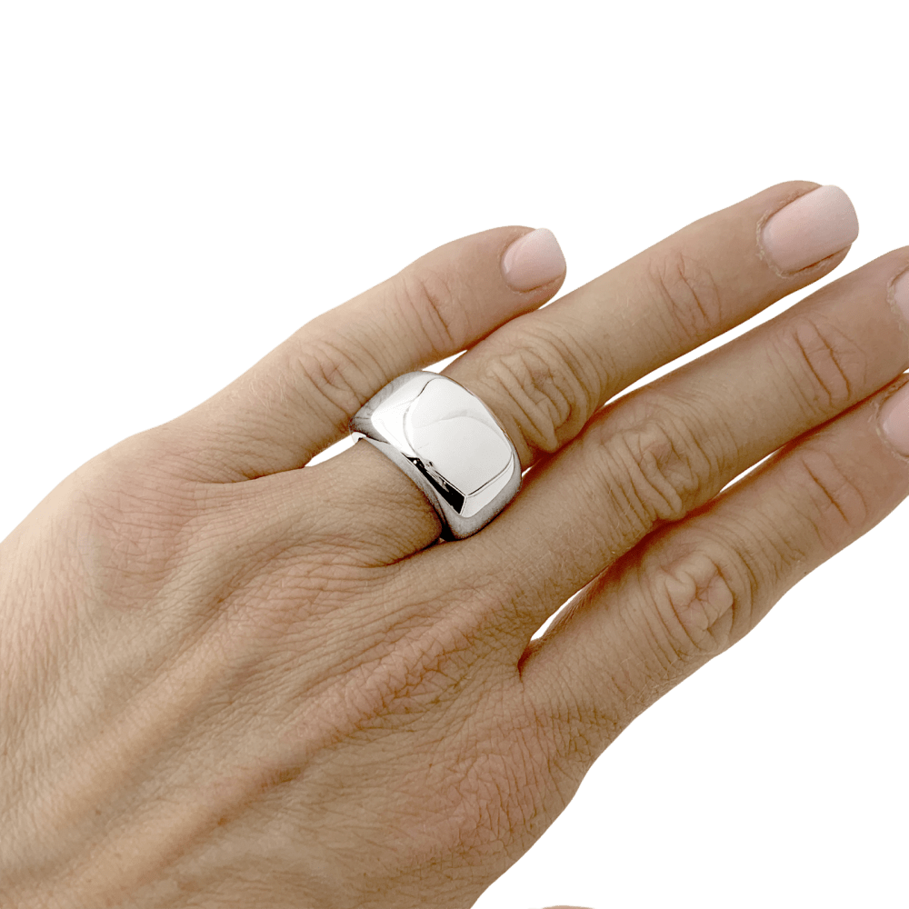 Bague Jonc CARTIER "Nouvelle Vague" en or blanc - Castafiore